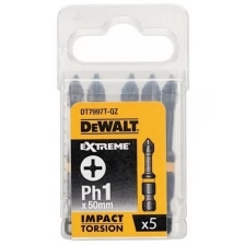 Бита ударная IMPACT Torsion Ph1,50мм,5шт DeWALT