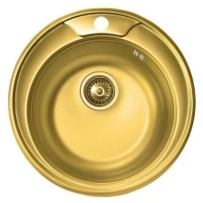 Врезная кухонная мойка 51 см, ZorG Sanitary SZR-510 XL-BRONZE, бронза