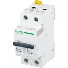 Выключатель автоматический 2П 16А характеристика C 6кА Schneider Electric Acti9 iC60N A9F79216