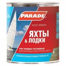 Лак алкидно-уретановый Parade L20 яхтный глянцевый 2,5 л