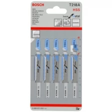 Пилки для лобзика T 218 A BOSCH Basic for Metal, 2608631032, для криволинейных пропилов, 5 шт.