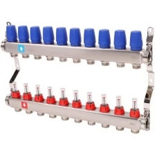 Коллектор MVI 10 выходов х 1х 3/4 EUROKONUS с расходомерами /4 MS.510.06