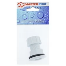 Штуцер MasterProf, 3/4", для емкостей, с прокладкой, пластиковый