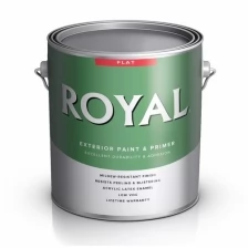 Фасадная краска Royal Exterior House Paint Flat Acrylic Latex, 3,78, Ultra White, Ace Paint