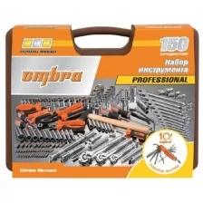 Набор инструмента универсальный 1/4", 3/8" и 1/2"DR Ombra OMT150S (150 предметов)