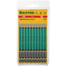 Биты KRAFTOOL, PH2, 50 мм, тип хвостовика E 1/4",(цена за 1шт) 26122-2-50-10