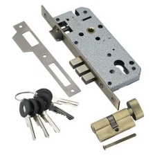 ADDEN BAU Замок врезной с секретным двухрядным цилиндром LOCK 4585 5-60B D BRONZE 940000000590