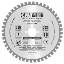 CMT 210x30x2,2/1,8 Z48 a=0 TCG пила сухой рез: железо, сталь 226.048.08M
