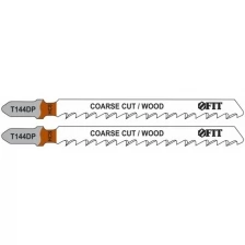 Полотна по дереву, HCS, разведенные, шлифованные зубья 100/74/4 мм (T144DP), 2 шт. FIT 40939