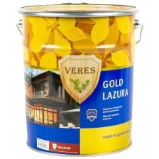 Декоративная пропитка для дерева Veres Gold Lazura №7, глянцевая, 10 л, махагон