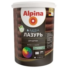 Защитная лазурь для дерева Alpina Аква, 2,5 л, рябина