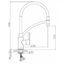 Смеситель для кухни Haiba HB73643-7, черный