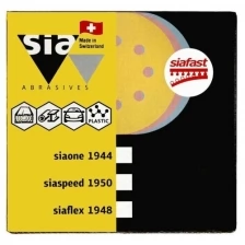 Круг шлифовальный на липучке siaflex 1948 (50 шт; 125 мм; 8 отверстий; P100) sia Abrasives sf50-125-8-100