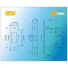 Механизм сантехнический MSM L47 без смещения, бронза