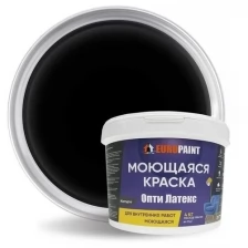 Краска EUROPAINT ОптиЛатекс моющаяся интерьерная для стен и потолков, без запаха, 1,4 кг, Латте